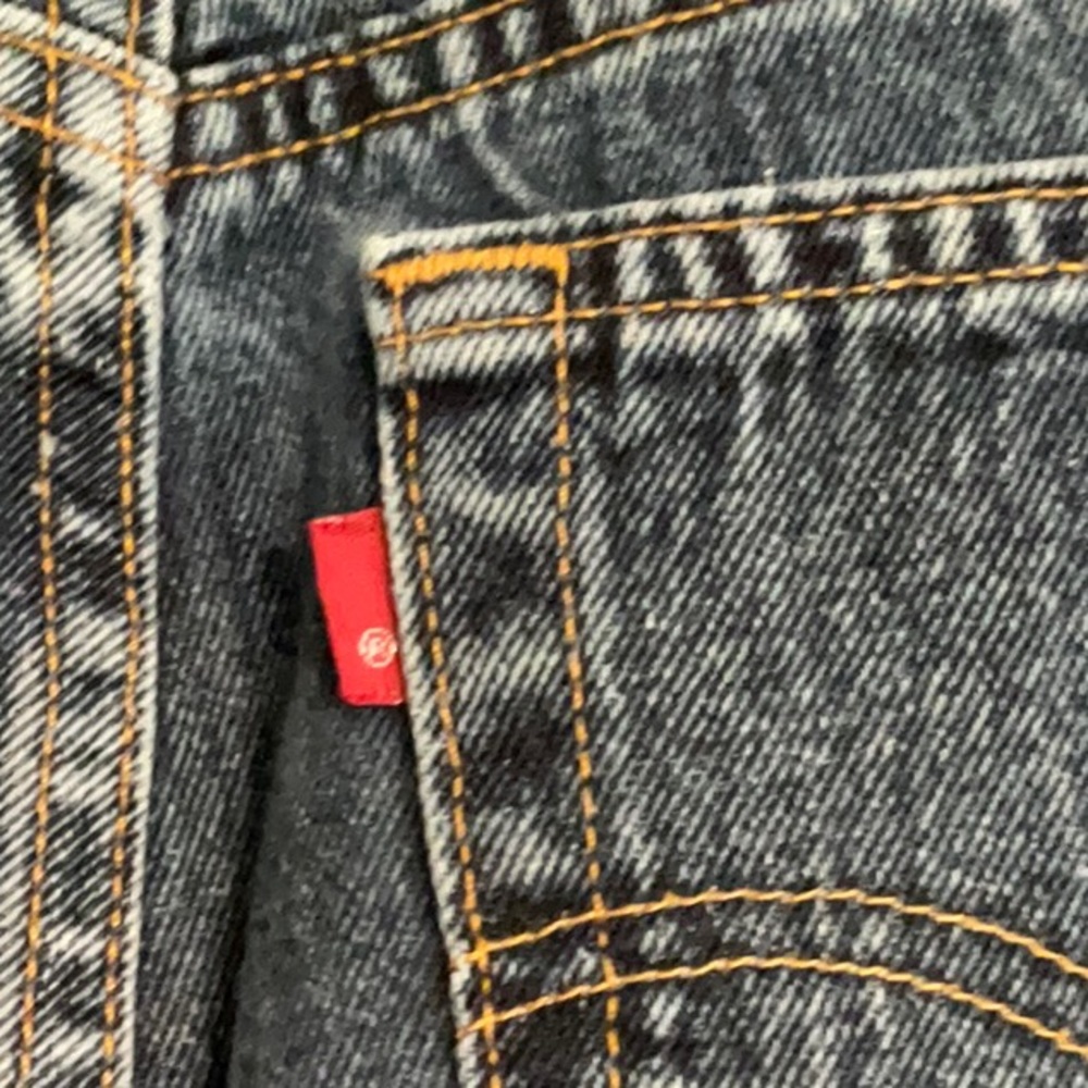 Levi’s 521 Dark Denim Jeans Tapered Fit Tapered Leg MADE IN USA - Picture 5 of 6